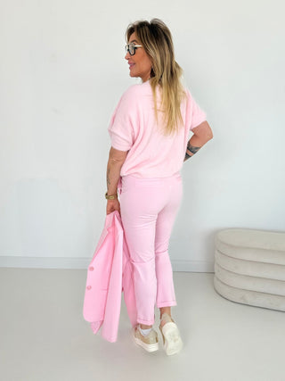 Alpaka Strickpullover in Rosa