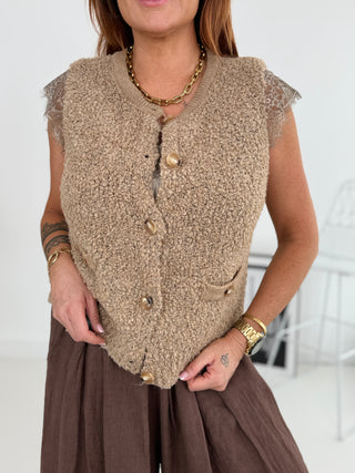 Alpaca gebreid vest 2602139