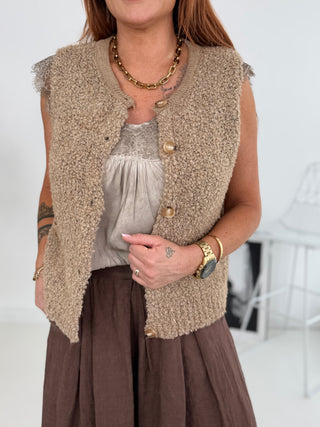 Alpaca gebreid vest 2602139