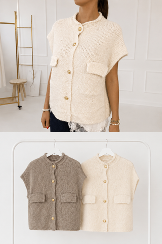 Alpaca gebreid vest 2602139