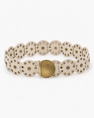 Gürtel in Beige mit Ösen in Boho-Style