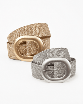 Stretchgürtel in Silber & Gold mit Schimmer Optik