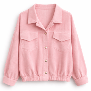 coole Rosa farbene Cord Jacke in Onesize