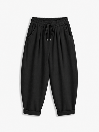Stretchhose in Schwarz mit elastischem Taillenbund für Damen in Einheitsgröße 36-42 - Levelone GmbH & Co. KG