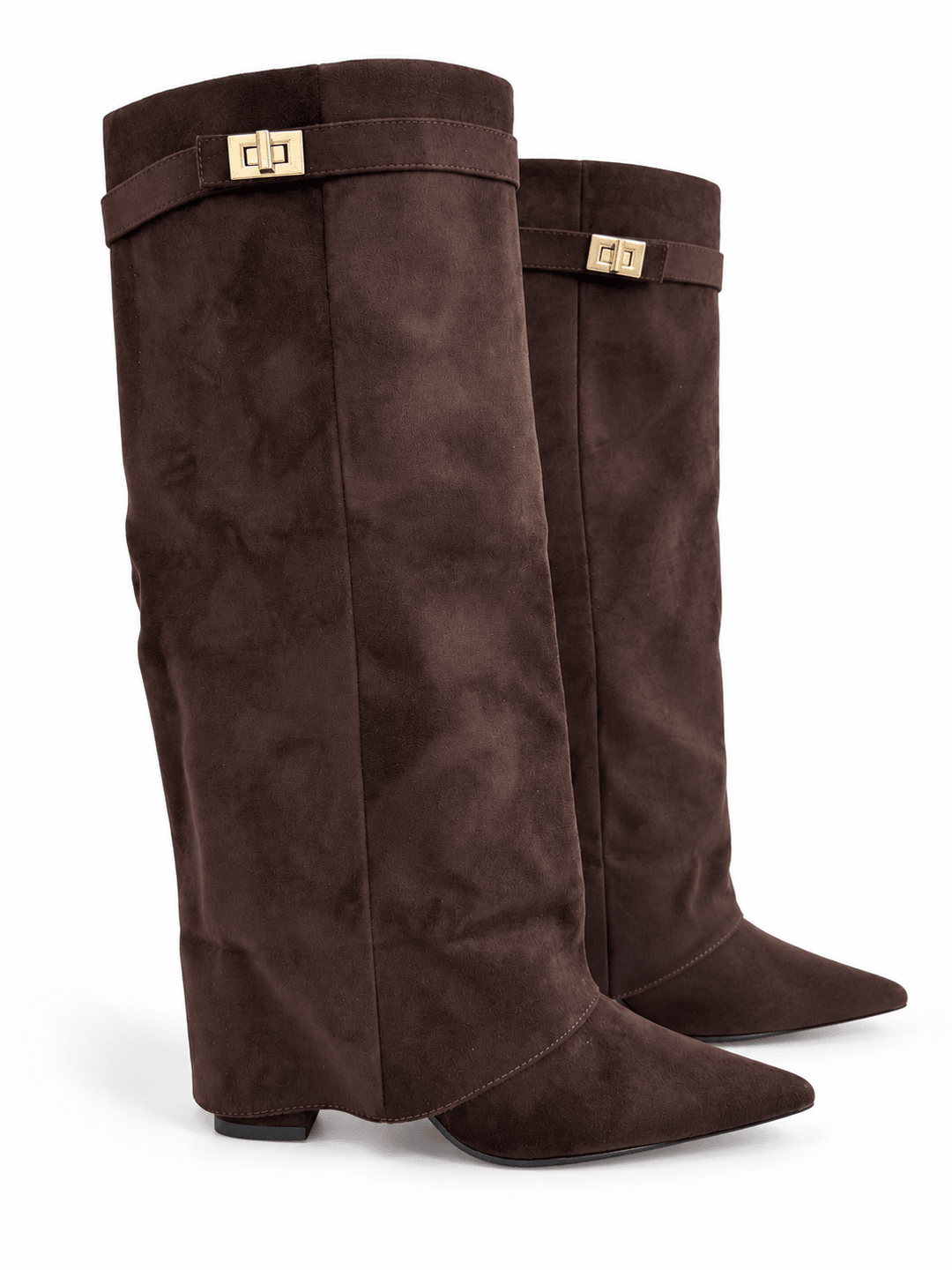 Stiefel in Braun mit goldenem Detail für Damen in Größen 36-41 - Levelone GmbH & Co. KG