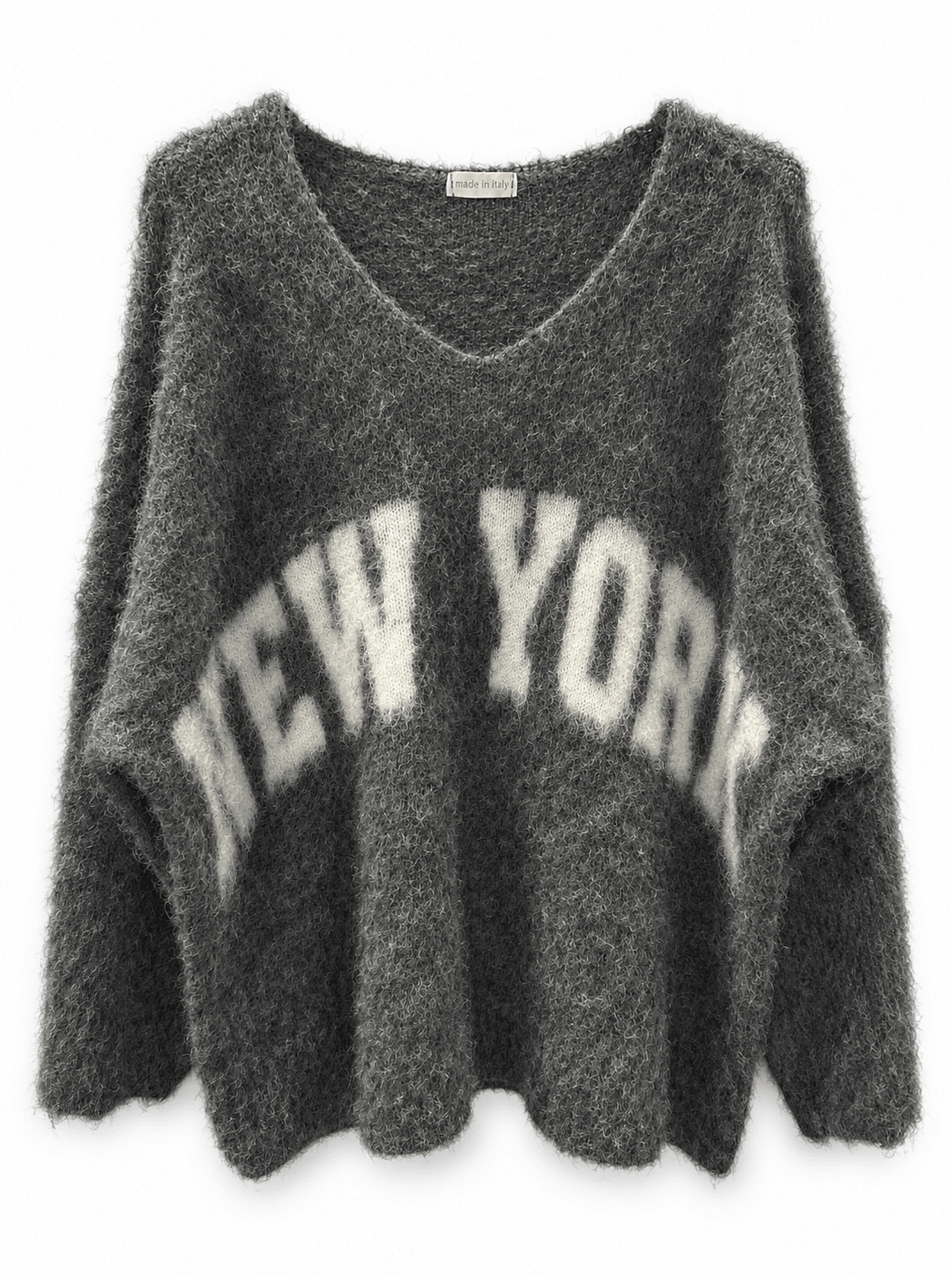 Strickpullover in Grau. Hochwertige Verarbeitung mit Wolle für Damen in Einheitsgröße 36-42 - Levelone GmbH & Co. KG