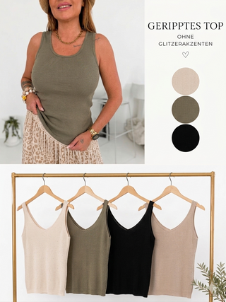 Geribbelde top 2602210-18