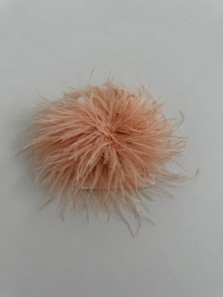 Feder Brosche-weiss-schwarz-altflieder-altrosa-beige-fuschia-pastelrosa-levelone