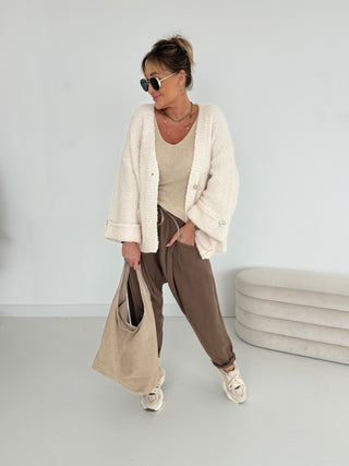 Alpaka Strickjacke 2507338