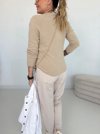 Alpaca fijngebreide trui 2511114