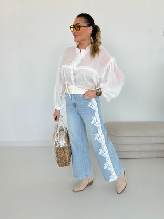 Blouse met ruches 2601171