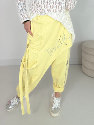 Baggyhose in Gelb