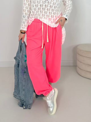 Zweiteiler Neonpink Hoodie & Hose