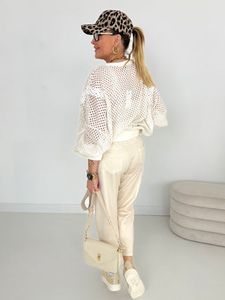 Häkel Pullover-creme-damen-levelone