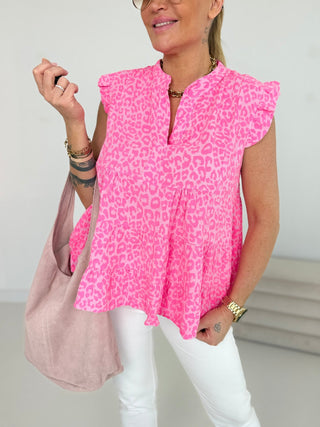 Musselin Bluse Leo in Flieder-Pink