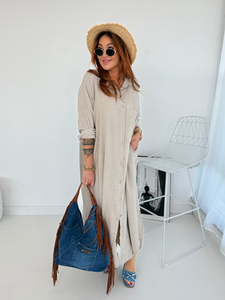 Leinen Hemdkleid 2605025