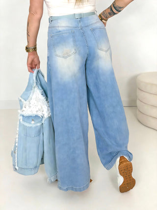 Culotte Jeans in Blau