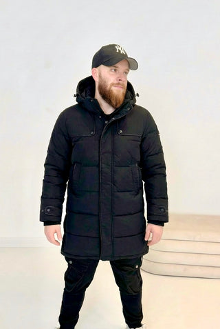 Lange gewatteerde herenjas 2512275-78